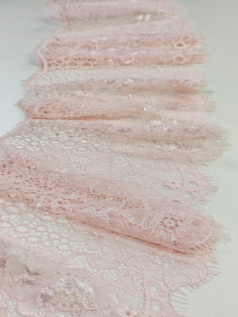 Light pink lace ribbon sold by the yard