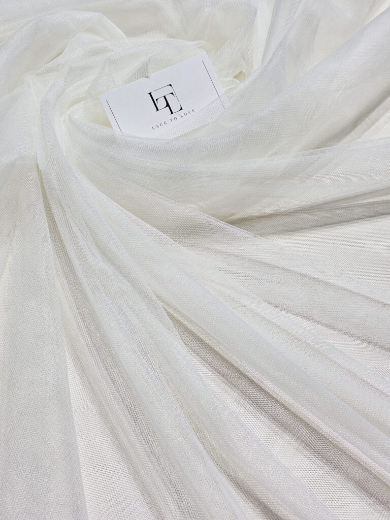 Ivory delicate luxury tulle fabric