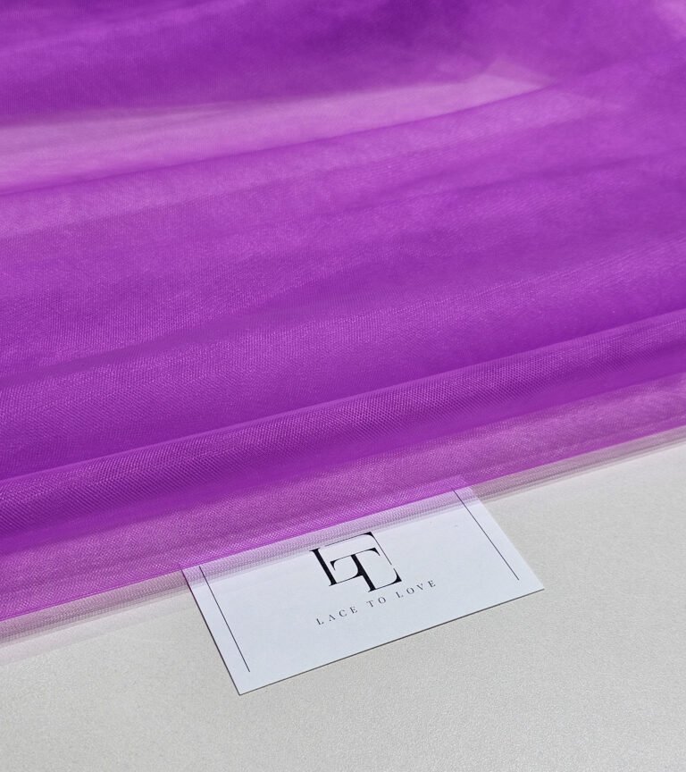 Lilac delicate luxury tulle fabric