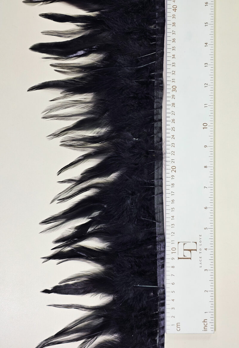 Natural dyed cock feathers black