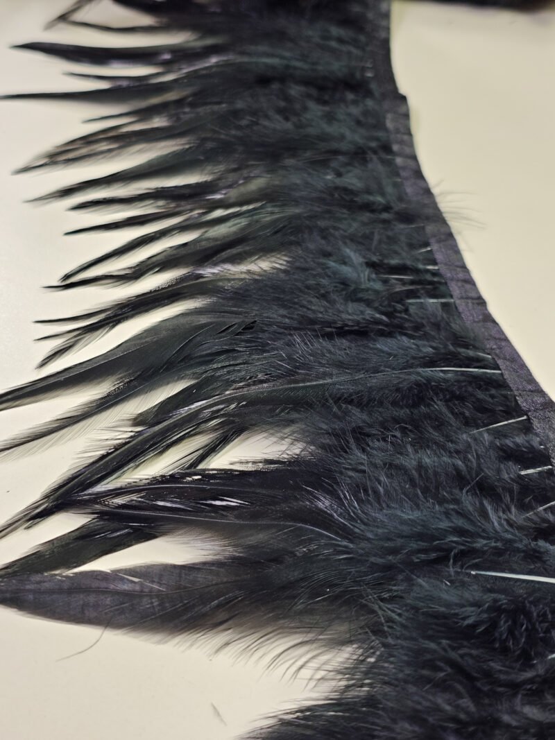 Real dyed rooster feathers on band
