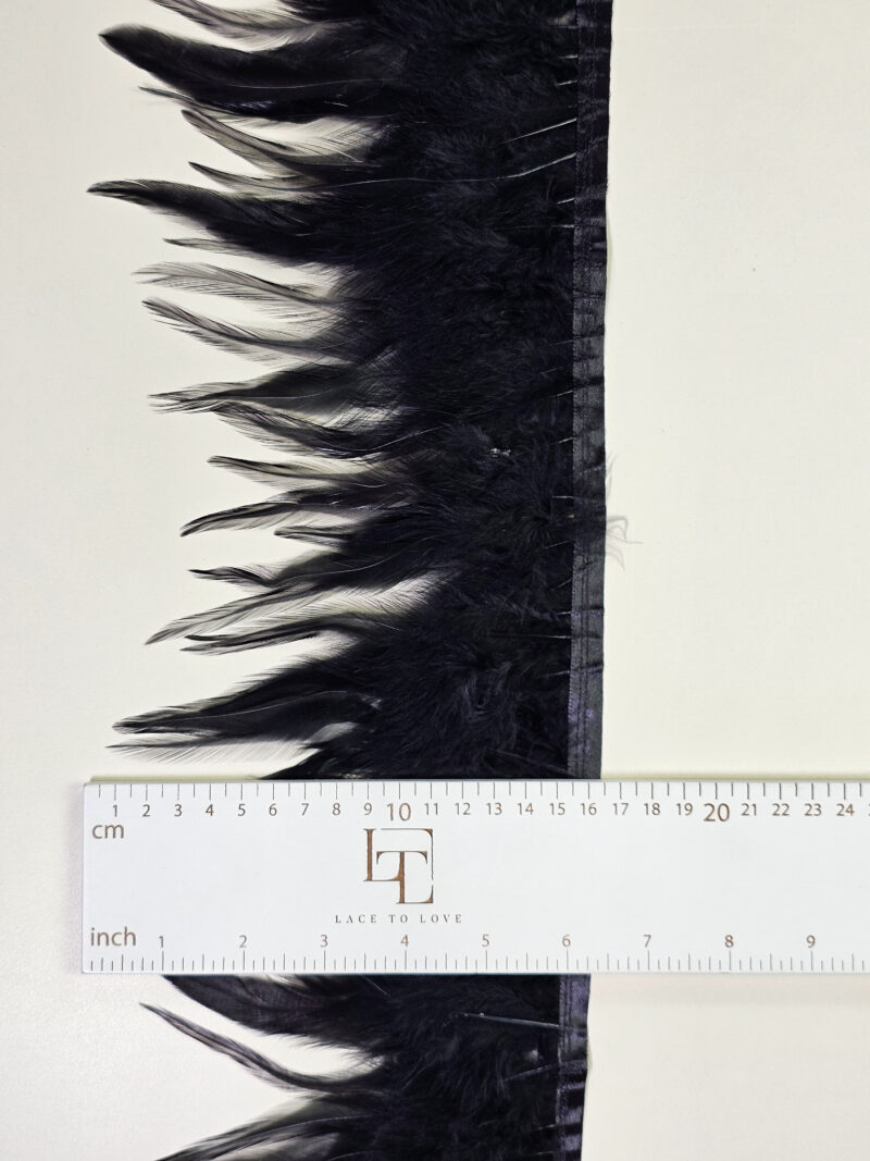 Rooster natural feathers by the yard meter