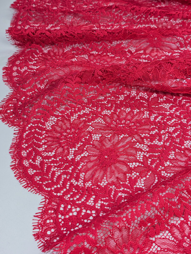 Red dance costume spanish fabric lace cloth