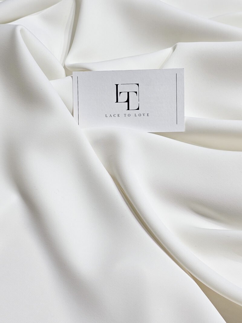 Ivory quality crepe fabric gown making