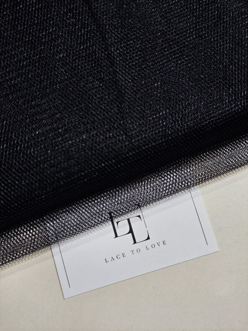 Black stiff dress tulle fabric online shop