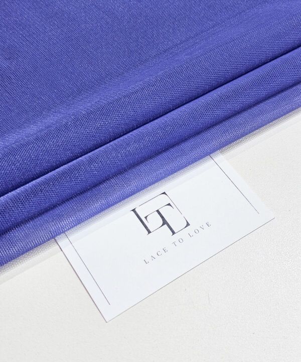 Blue delicate luxury tulle fabric