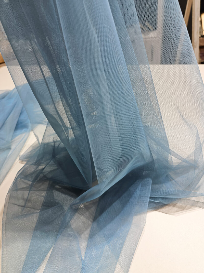 Gray delicate luxury tulle fabric
