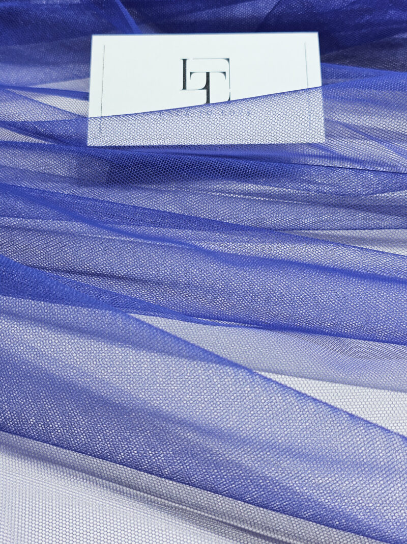 Navy blue soft well draping delicate tulle fabric