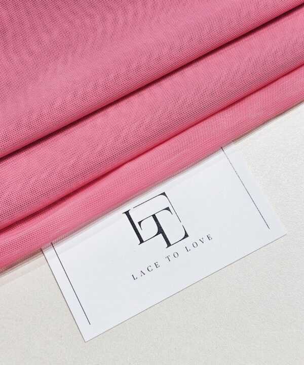 Pale pink wedding stretch tulle fabric buy online