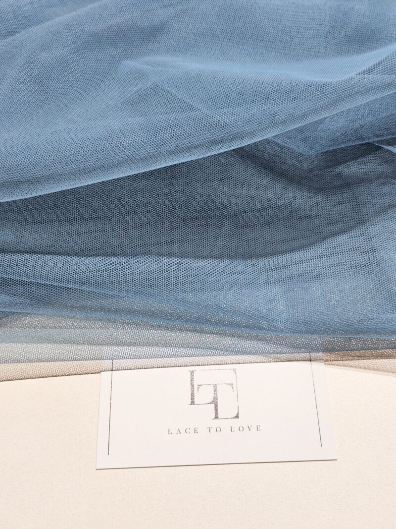 Blue grey wedding tulle fabric buy online
