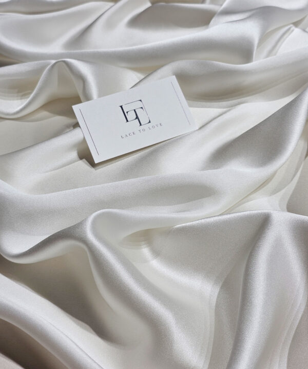 Ivory bridal silk satin fabric
