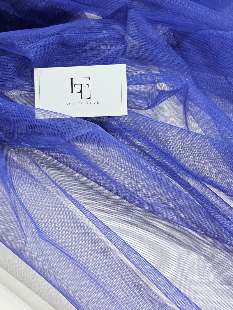 Blue veil tulle fabric