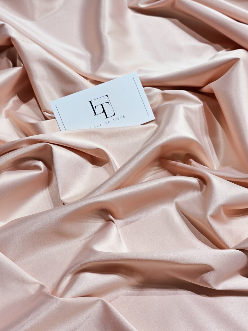 Baby pink satin fabric for dresses gowns
