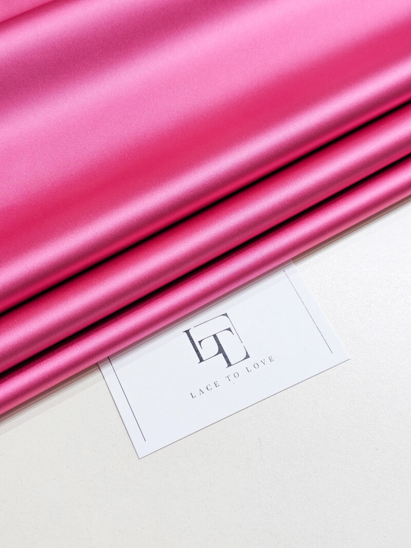 Barbie pink satin fabric for dresses gowns