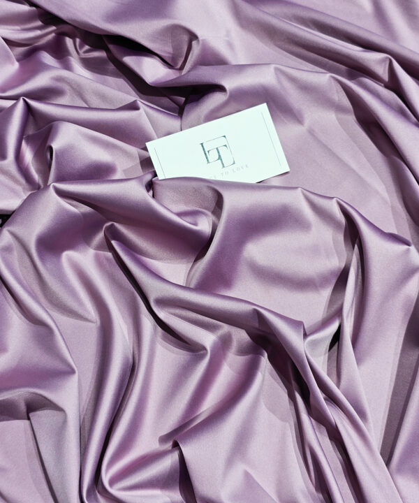 Lilac stretch wedding satin fabric