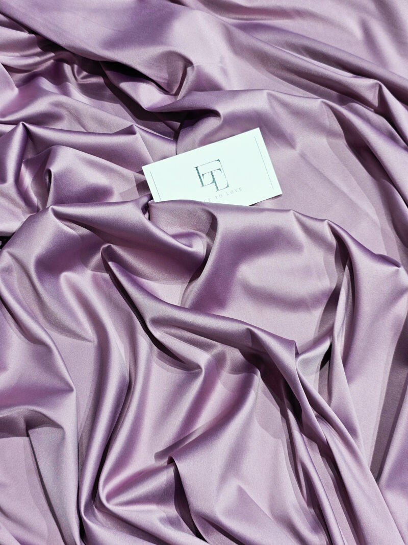 Lilac stretch wedding satin fabric