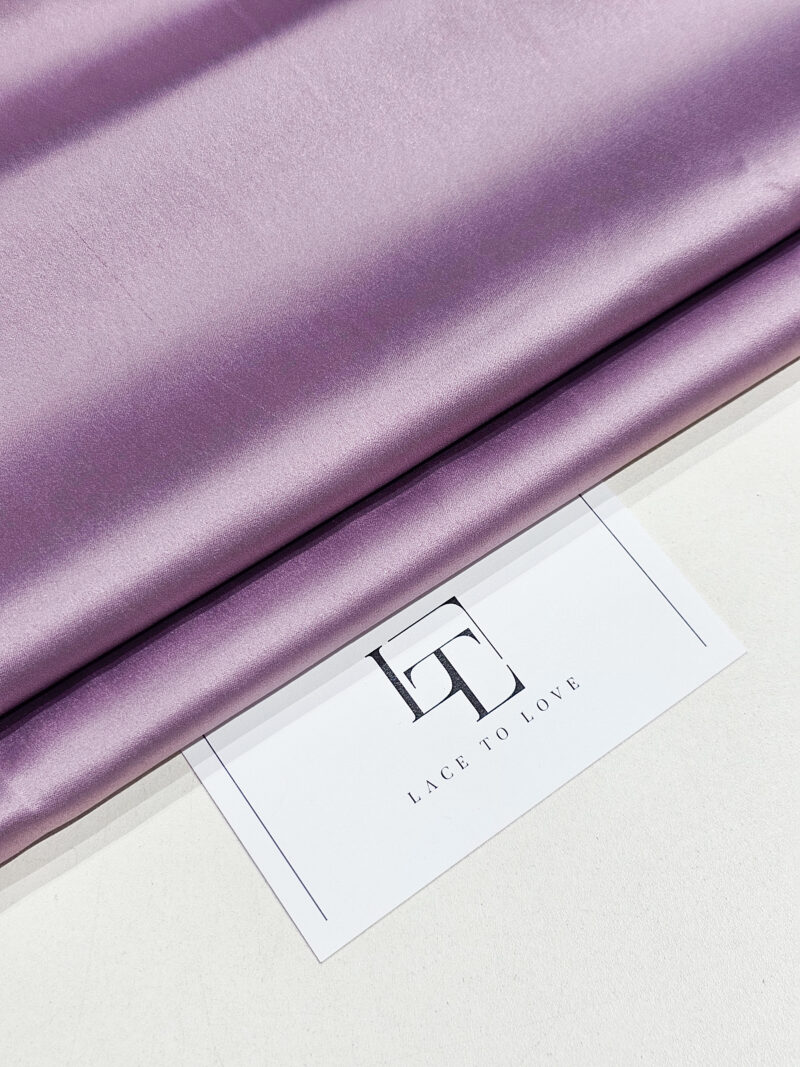 Violet elastic bridal satin fabric