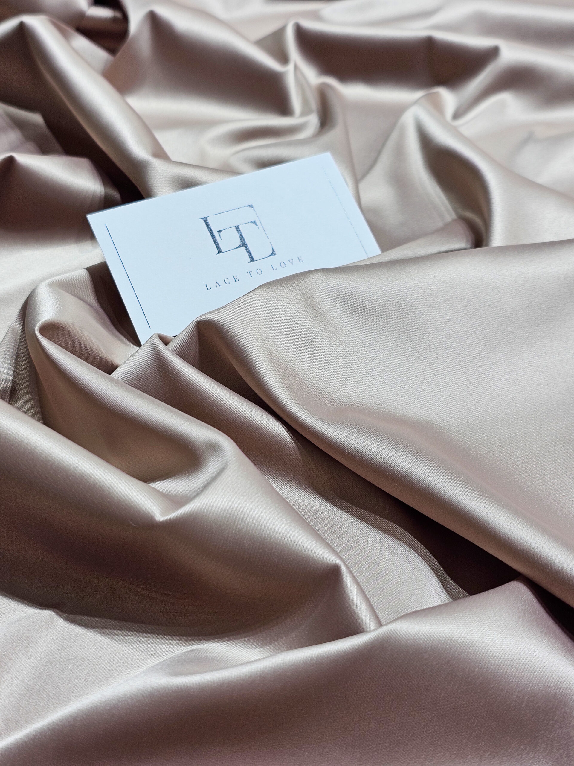 Cappuccino satin fabric for dresses gowns