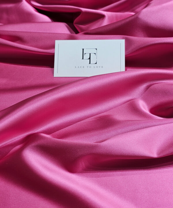 Pink quality satin fabric gown making