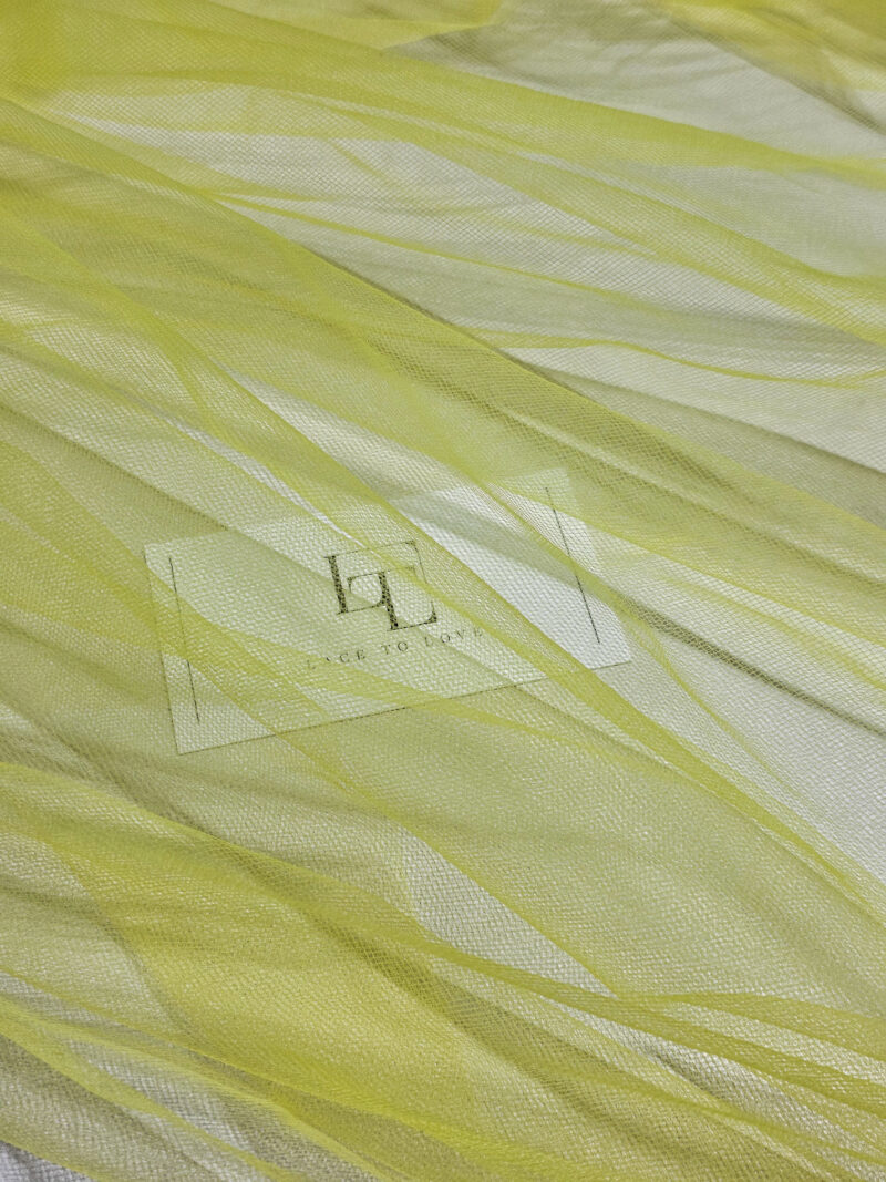 Canary yellow soft well draping delicate tulle fabric
