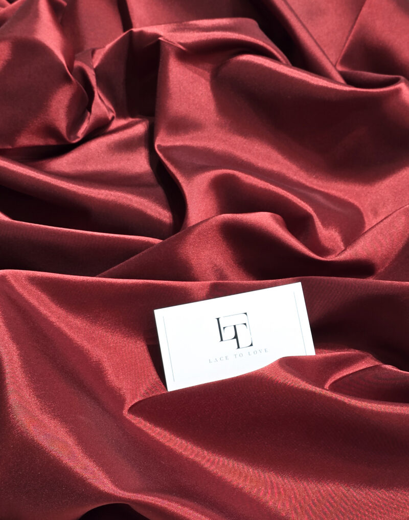Bordeaux elastic bridal lining fabric