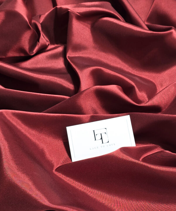 Bordeaux elastic bridal lining fabric