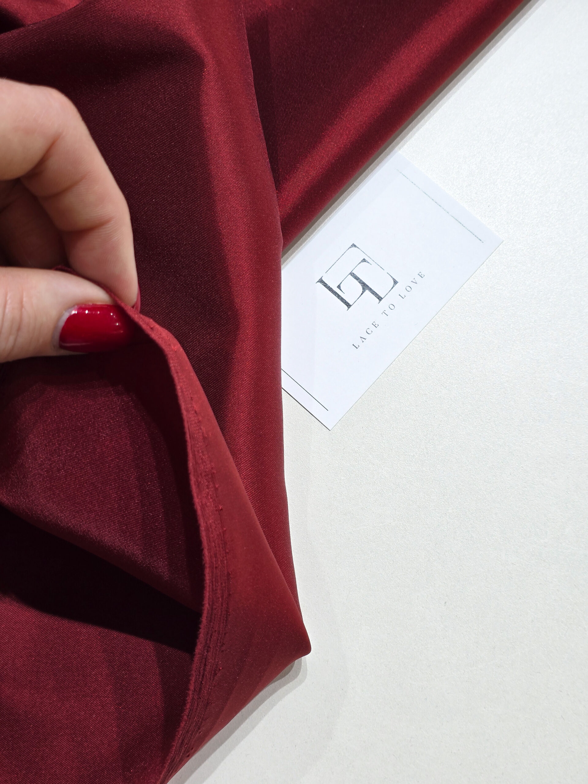 Burgundy lining fabric for dresses gowns