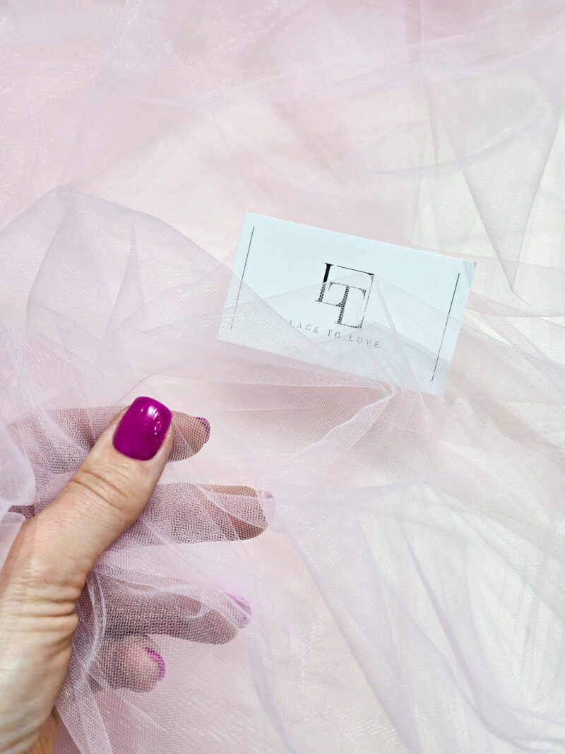 Pink delicate luxury tulle fabric