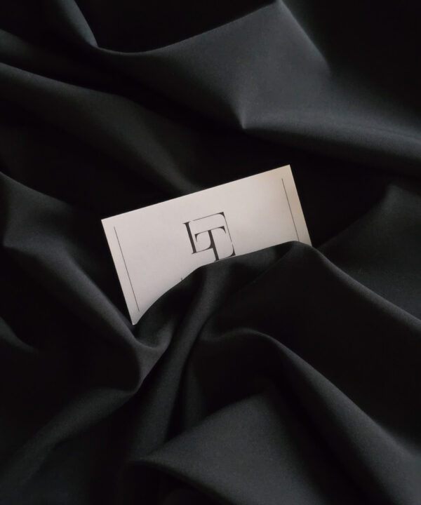 Black stretch crepe chiffon fabric