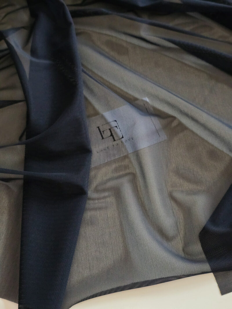 Black stretch luxury tulle fabric