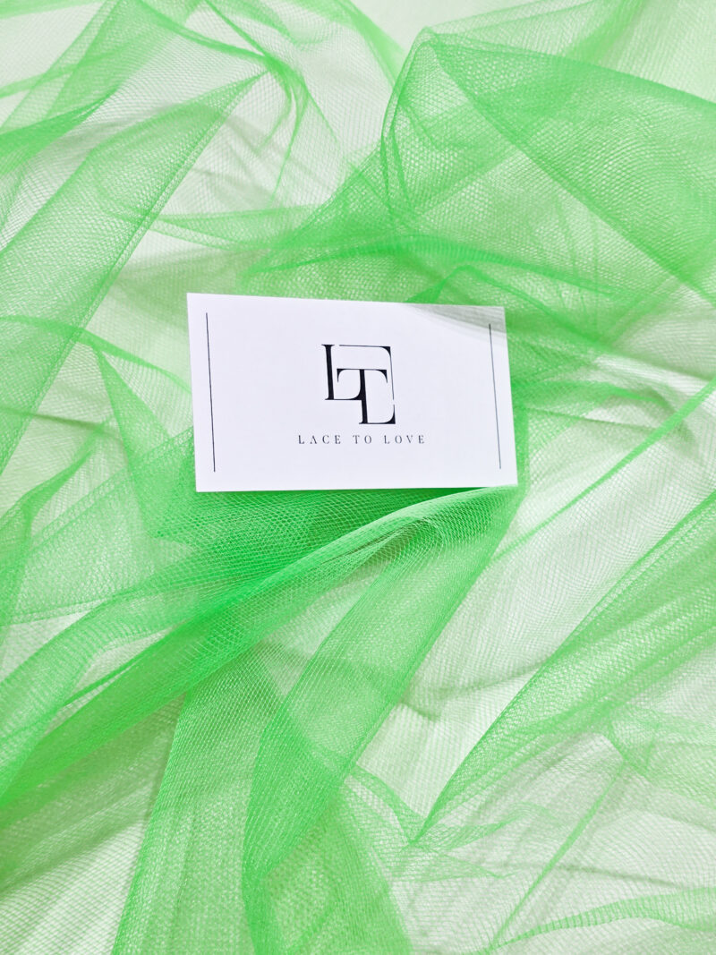 Green delicate luxury tulle fabric
