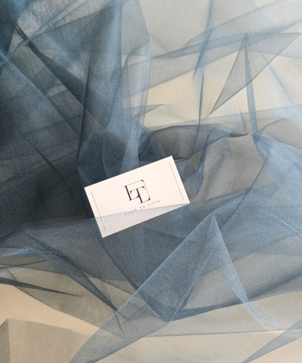 Gray medium stiff luxury tulle fabric