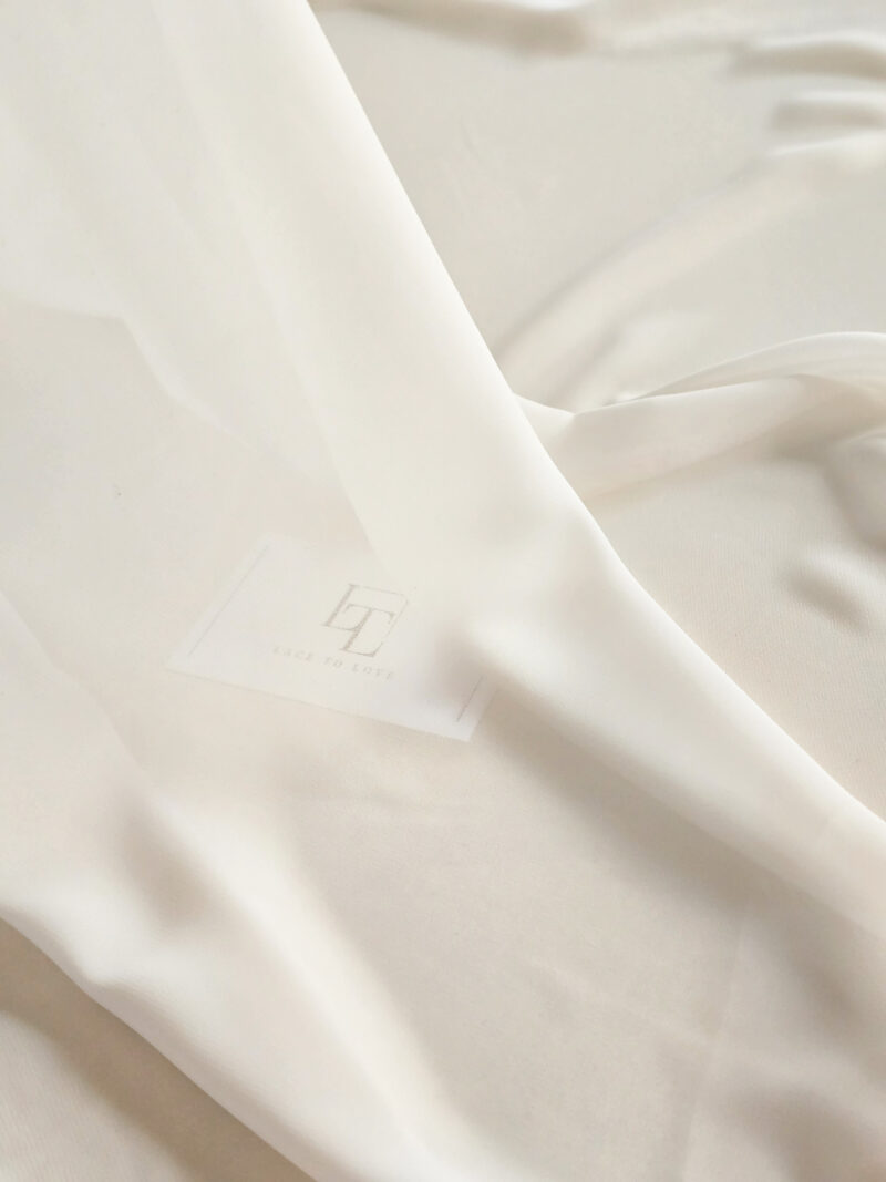 White delicate chiffon fabric
