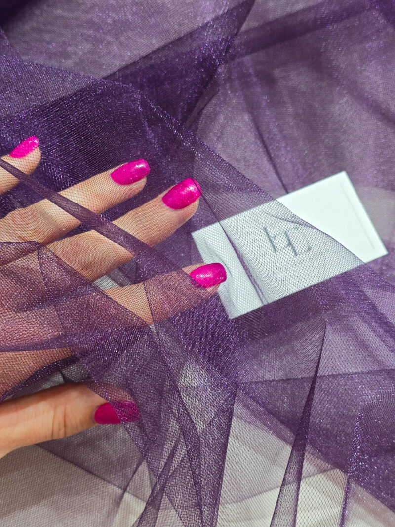 Purple bridal tulle fabric online shop