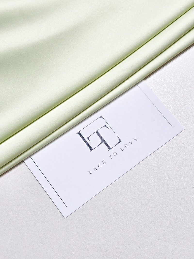 Light green satin fabric for dresses gowns