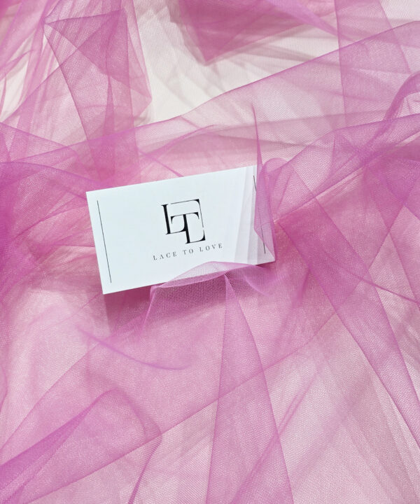 Purple soft well draping delicate tulle fabric