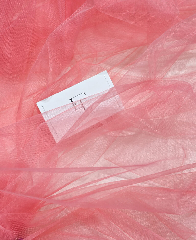 Pink veil tulle fabric