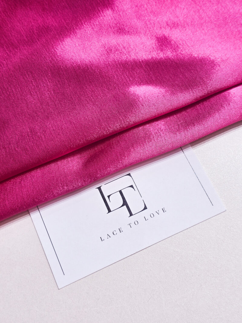 Fuchsia pink viscose luxury satin fabric