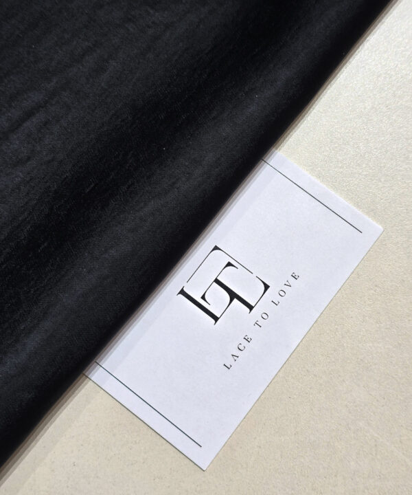 Black stretch wedding satin fabric