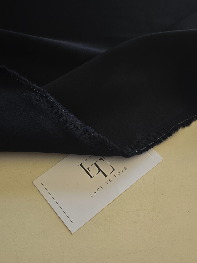 Black silky well draping garment tulle viscose fabric