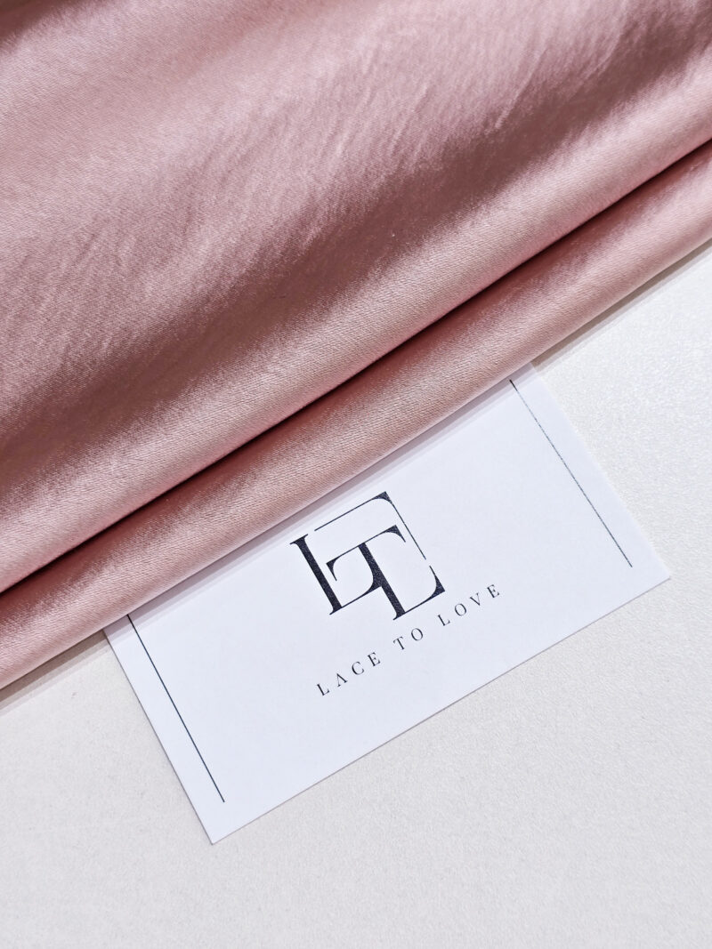 Pink stretch wedding satin fabric