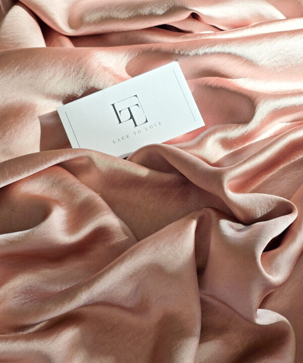 Pink elastic bridal washed satin fabric