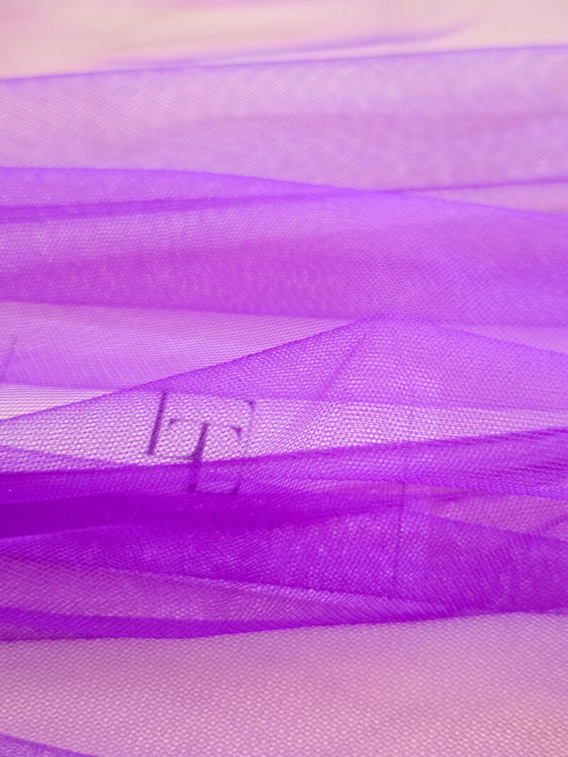 Purple soft well draping delicate tulle fabric