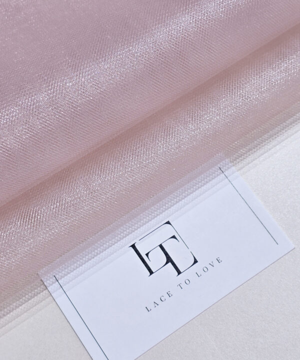 Baby pink soft well draping delicate tulle fabric