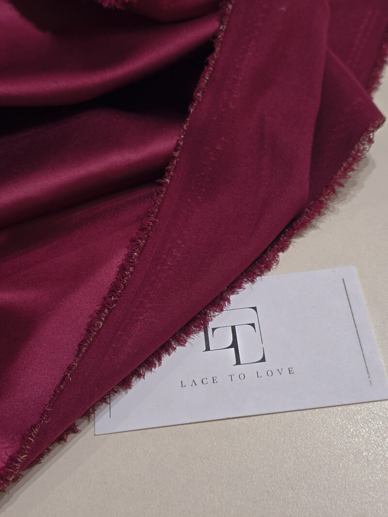 Burgundy wine red satin fabric for dresses gowns