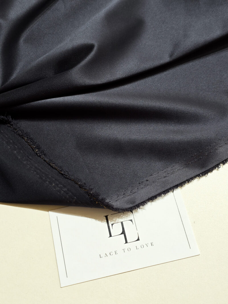 Graphite Gray grey satin fabric for dresses gowns