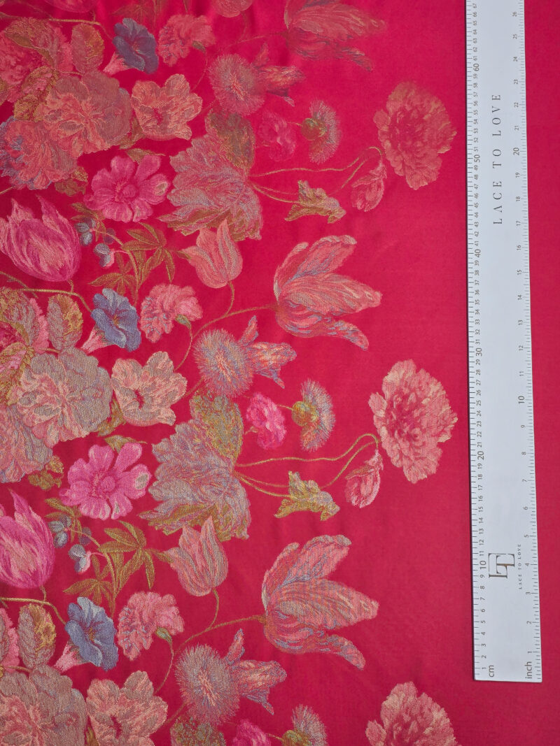 Pink print crepe fabric bulk wholesale