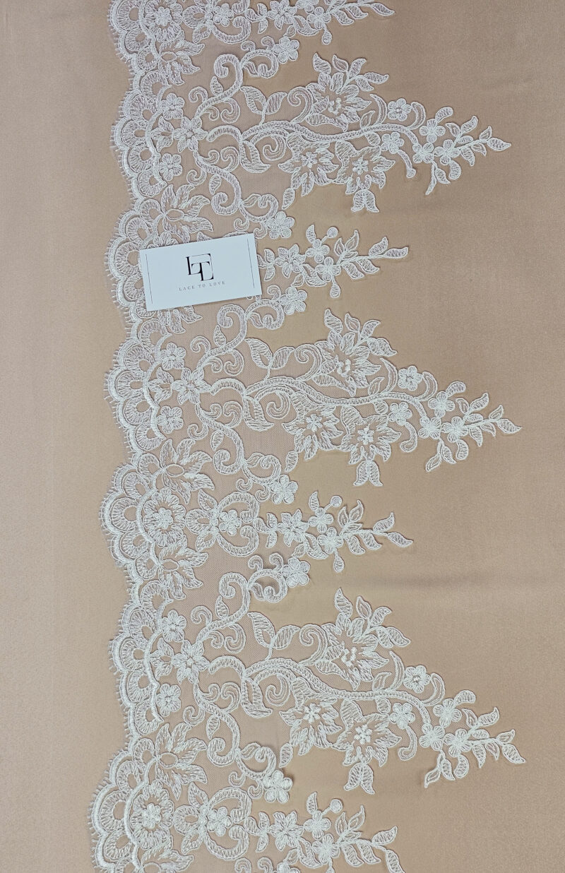 Lace trim fabric online shop delivery