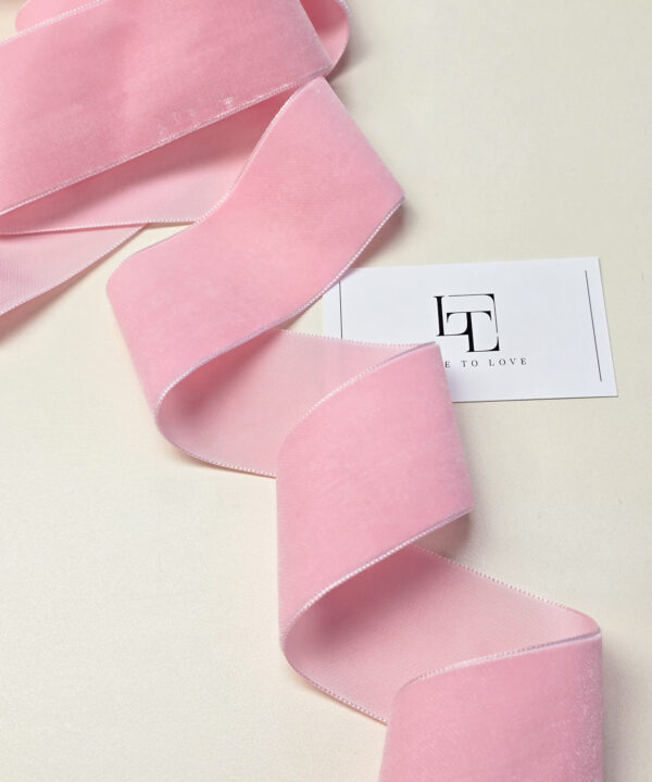 Pink velvet decoration ribbon