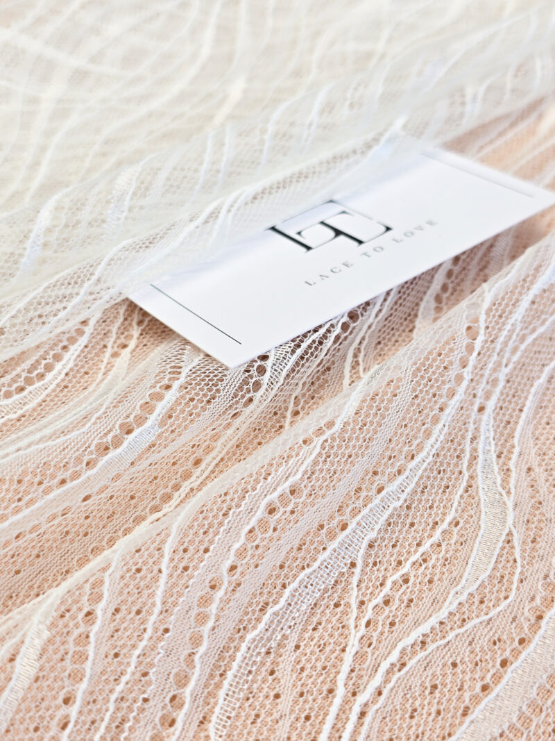 Ivory Chantilly eyelash lace french fabric europe